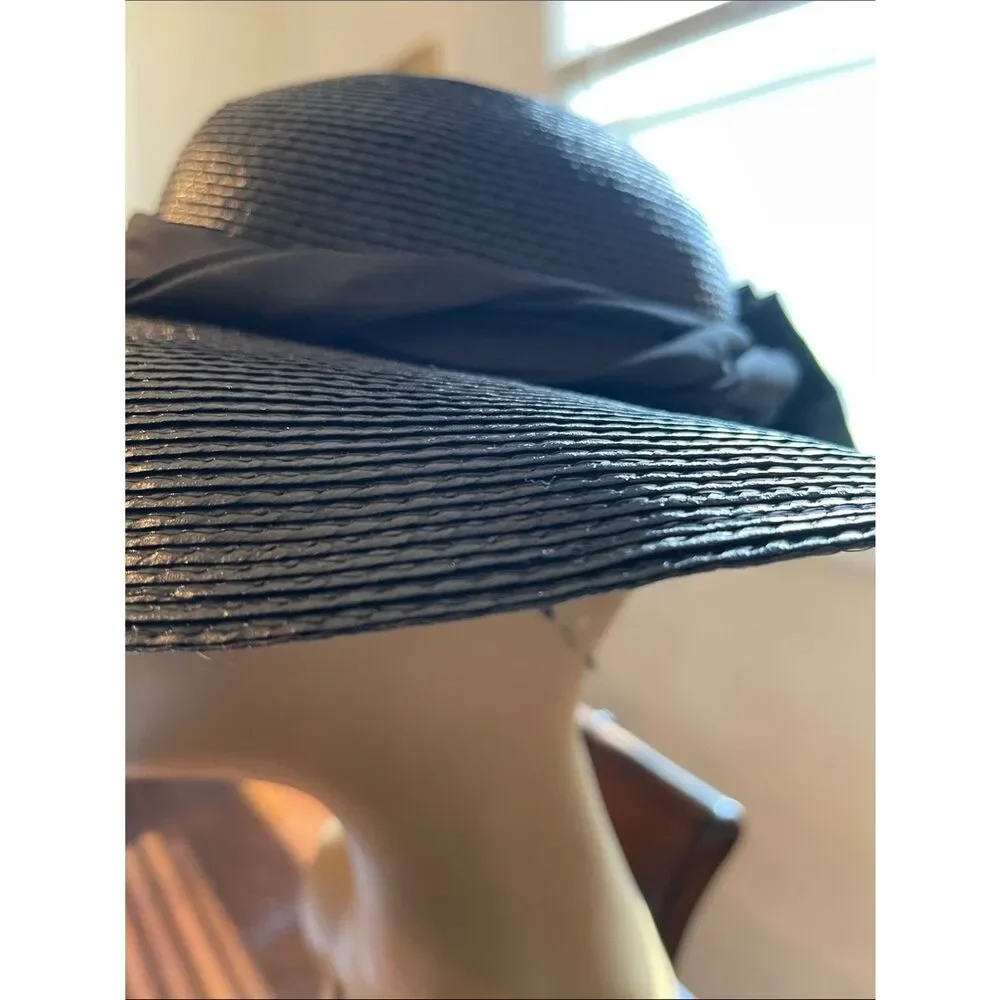 Unbranded Vintage Classic Black Wide-Brim Women's Sun Hat